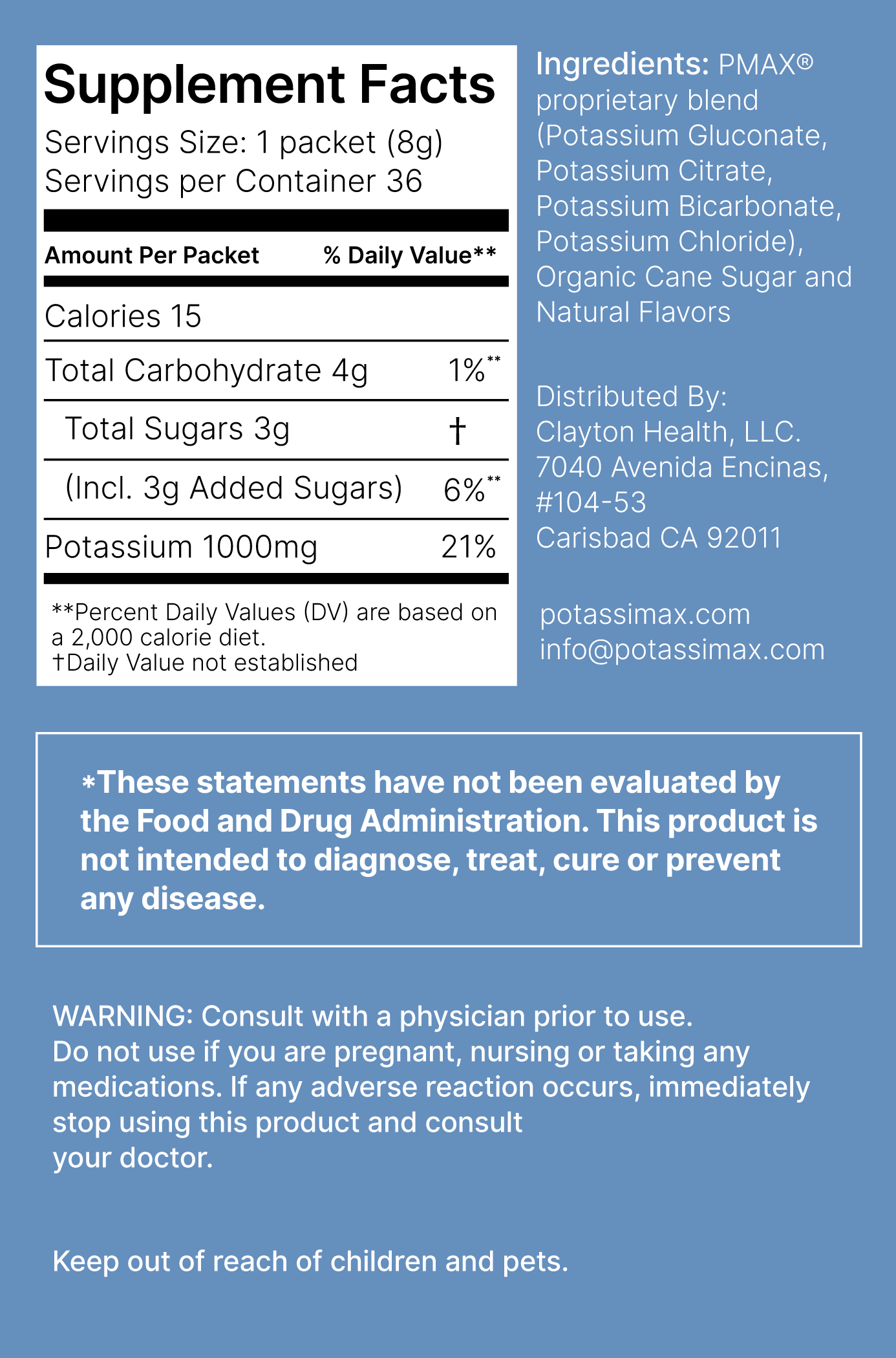 PMAX1000 Potassium Supplement