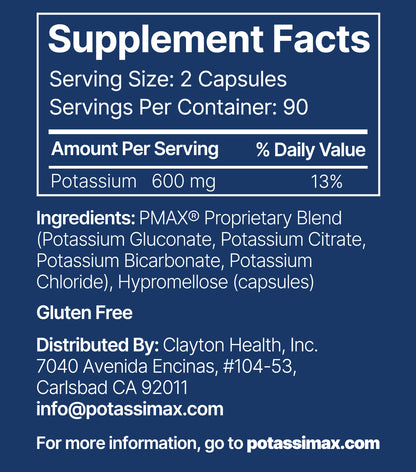 PMAX600 - 600 mg Potassium Supplement