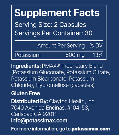 PMAX600 Potassium Supplement